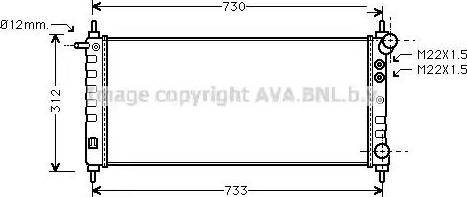 Ava Quality Cooling OL 2263 - Радіатор, охолодження двигуна autocars.com.ua