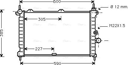 Ava Quality Cooling OL 2266 - Радіатор, охолодження двигуна autocars.com.ua