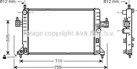 Ava Quality Cooling OLA2305 - Радіатор, охолодження двигуна autocars.com.ua