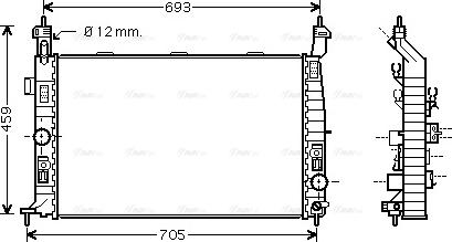 Ava Quality Cooling OL 2348 - Радиатор, охлаждение двигателя avtokuzovplus.com.ua