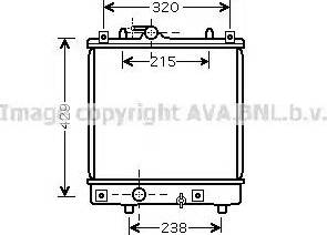 Ava Quality Cooling OL 2382 - Радіатор, охолодження двигуна autocars.com.ua