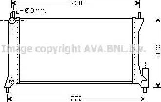 Ava Quality Cooling OL 2386 - Радіатор, охолодження двигуна autocars.com.ua