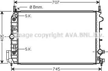 Ava Quality Cooling OL 2388 - Радиатор, охлаждение двигателя avtokuzovplus.com.ua