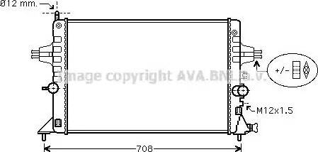 Ava Quality Cooling OL 2440 - Радіатор, охолодження двигуна autocars.com.ua