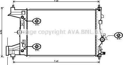 Ava Quality Cooling OL 2545 - Радіатор, охолодження двигуна autocars.com.ua