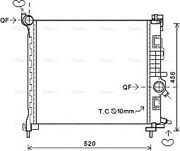 Ava Quality Cooling OL 2562 - Радиатор, охлаждение двигателя avtokuzovplus.com.ua