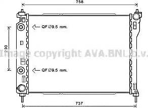 Ava Quality Cooling OL2626 - Радіатор, охолодження двигуна autocars.com.ua