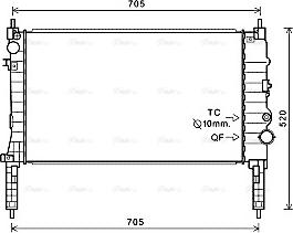 Ava Quality Cooling OL2654 - Радіатор, охолодження двигуна autocars.com.ua