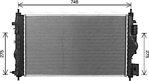 Ava Quality Cooling OL2701 - Радіатор, охолодження двигуна autocars.com.ua