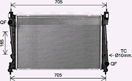 Ava Quality Cooling OL2721 - Радиатор, охлаждение двигателя avtokuzovplus.com.ua