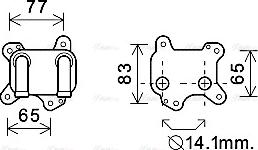 Ava Quality Cooling OL3581 - Масляний радіатор, рухове масло autocars.com.ua