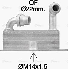 Ava Quality Cooling OL3705 - Масляный радиатор, двигательное масло avtokuzovplus.com.ua