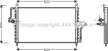 Ava Quality Cooling OL 5223 - Конденсатор, кондиціонер autocars.com.ua