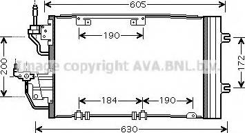 Ava Quality Cooling OL 5454 - Конденсатор, кондиціонер autocars.com.ua