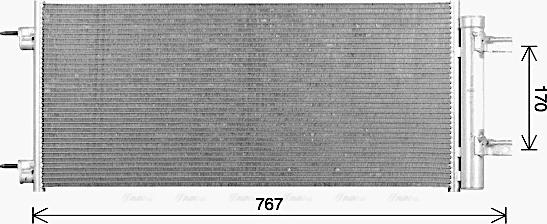 Ava Quality Cooling OL5724D - Конденсатор, кондиціонер autocars.com.ua