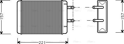 Ava Quality Cooling OL 6001 - Теплообмінник, опалення салону autocars.com.ua