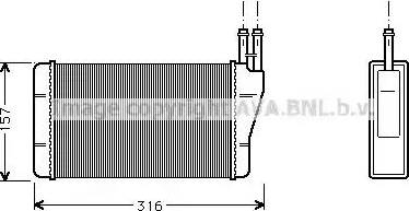 AVA OL 6004 - Теплообмінник, опалення салону autocars.com.ua