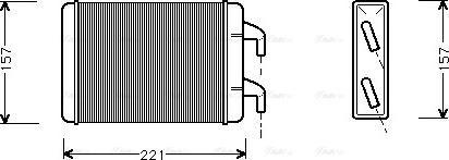 Ava Quality Cooling OL 6007 - Теплообмінник, опалення салону autocars.com.ua