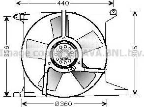 Ava Quality Cooling OL 7504 - Вентилятор, охолодження двигуна autocars.com.ua