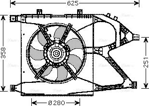 Ava Quality Cooling OL 7517 - Вентилятор, охлаждение двигателя avtokuzovplus.com.ua