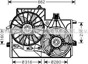 Ava Quality Cooling OL 7528 - Вентилятор, охолодження двигуна autocars.com.ua