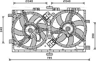 Ava Quality Cooling OL7641 - Вентилятор, охолодження двигуна autocars.com.ua
