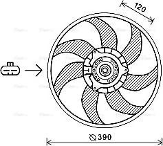 Ava Quality Cooling OL7652 - Вентилятор, охолодження двигуна autocars.com.ua