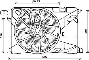 Ava Quality Cooling OL7669 - Вентилятор, охлаждение двигателя avtokuzovplus.com.ua