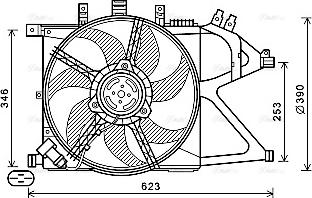 Ava Quality Cooling OL7672 - Вентилятор, охлаждение двигателя avtokuzovplus.com.ua