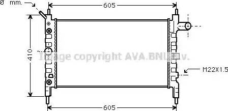 Ava Quality Cooling OLA2026 - Радіатор, охолодження двигуна autocars.com.ua