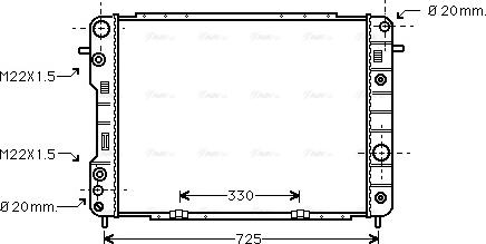 Ava Quality Cooling OLA2199 - Радиатор, охлаждение двигателя avtokuzovplus.com.ua