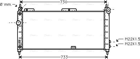 Ava Quality Cooling OLA2200 - Радіатор, охолодження двигуна autocars.com.ua
