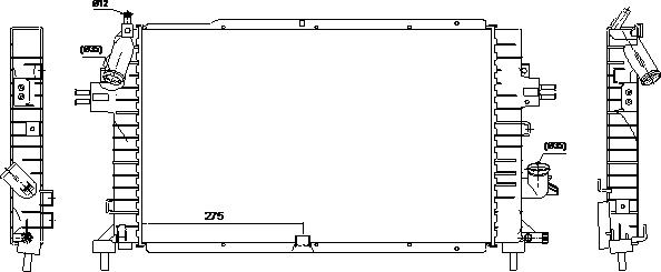 Ava Quality Cooling OLA2364 - Радиатор охлаждения двигателя ASTRA H 17CDTi MT -AC 04 Ava autocars.com.ua