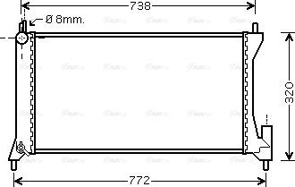 Ava Quality Cooling OLA2386 - Радіатор, охолодження двигуна autocars.com.ua