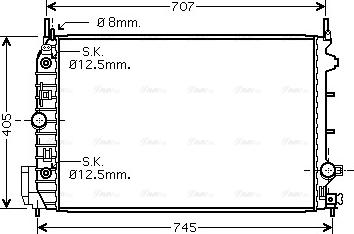 Ava Quality Cooling OLA2388 - Радиатор, охлаждение двигателя avtokuzovplus.com.ua