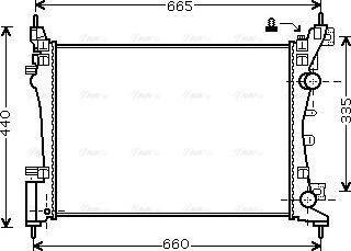 Ava Quality Cooling OLA2408 - Радиатор, охлаждение двигателя avtokuzovplus.com.ua