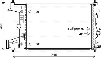 Ava Quality Cooling OLA2486 - Радиатор, охлаждение двигателя avtokuzovplus.com.ua