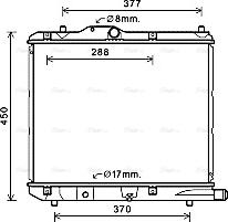AVA OLA2590 - Радіатор, охолодження двигуна autocars.com.ua