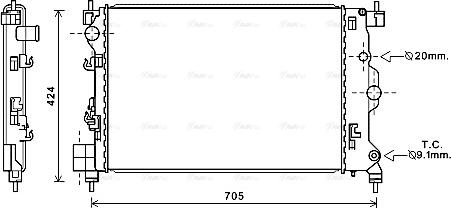 Ava Quality Cooling OLA2666 - Радіатор, охолодження двигуна autocars.com.ua