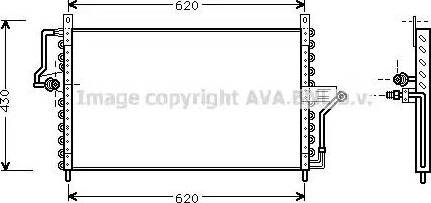 Ava Quality Cooling OLA5223 - Конденсатор, кондиціонер autocars.com.ua