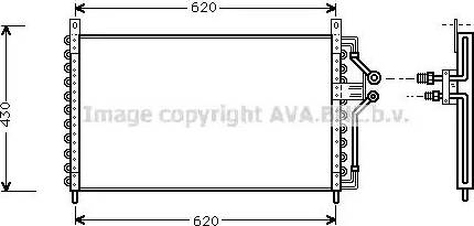 Ava Quality Cooling OLA5226 - Конденсатор, кондиціонер autocars.com.ua