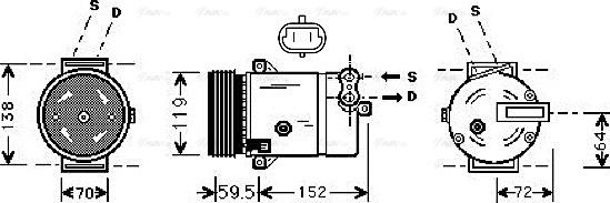 Ava Quality Cooling OLAK318 - Компресор, кондиціонер autocars.com.ua