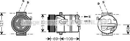 Ava Quality Cooling OLAK443 - Компресор, кондиціонер autocars.com.ua