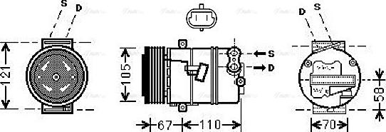 Ava Quality Cooling OLAK494 - Компрессор кондиционера avtokuzovplus.com.ua