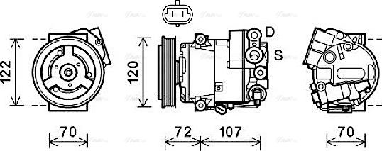 Ava Quality Cooling OLAK595 - Компрессор кондиционера avtokuzovplus.com.ua