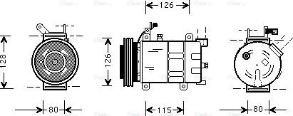 Ava Quality Cooling OL K021 - Компрессор кондиционера autodnr.net