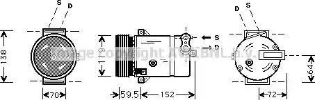 Ava Quality Cooling OL K318 - Компресор, кондиціонер autocars.com.ua