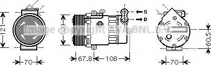 Ava Quality Cooling OL K377 - Компресор, кондиціонер autocars.com.ua