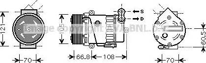 Ava Quality Cooling OL K389 - Компресор, кондиціонер autocars.com.ua