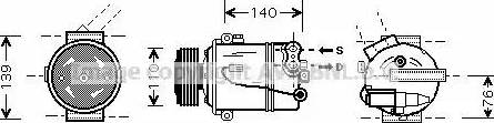 Ava Quality Cooling OL K410 - Компресор, кондиціонер autocars.com.ua